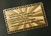 Photo etching technique custom logo metal greeting card