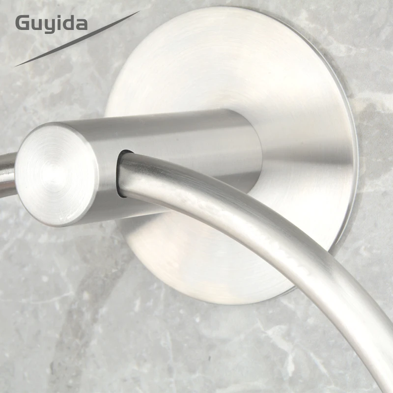 
wholesale wall hung towel ring 304 stainless steel towel rack in bathroom 