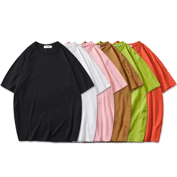 Wholesale Cotton Cheap Plain Blank Oversize T-shirt For Men Short ...