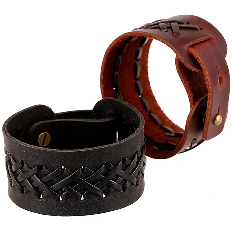 

Customized Pu Leather Wristband ,mens leather bracelet, punk leather bracelet