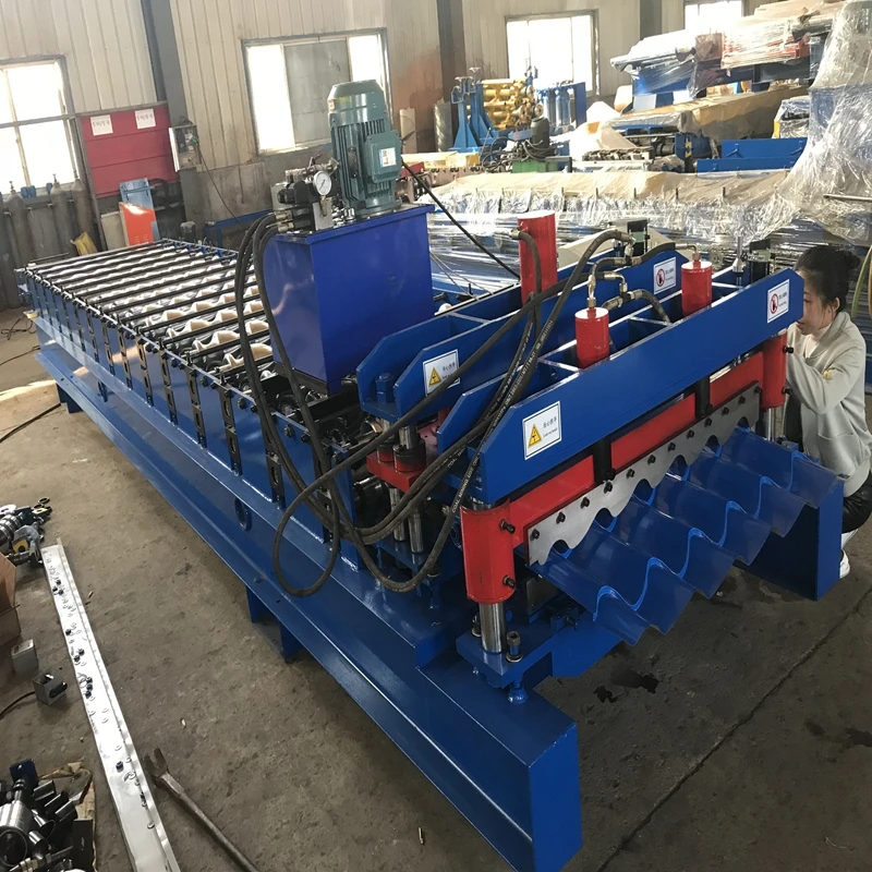 
Aluzinc galvanized steel Tile Making Machine with decoiler and table 