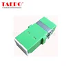 Singlemode duplex reduced flange LC APC Fiber optic adapter with shutter