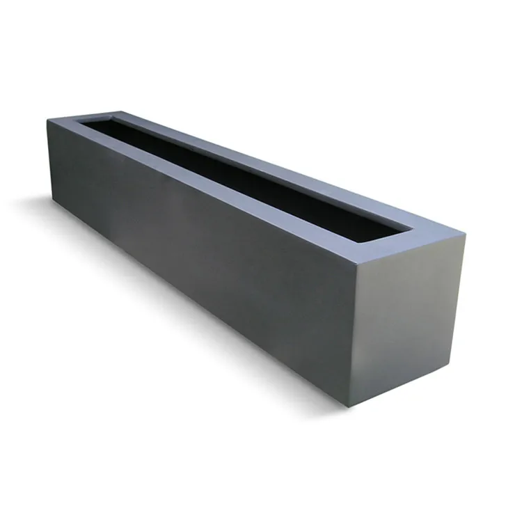 

Floor Usage Condition and European Style Style light weight rectangular planter box and flower pot for villa, Grey
