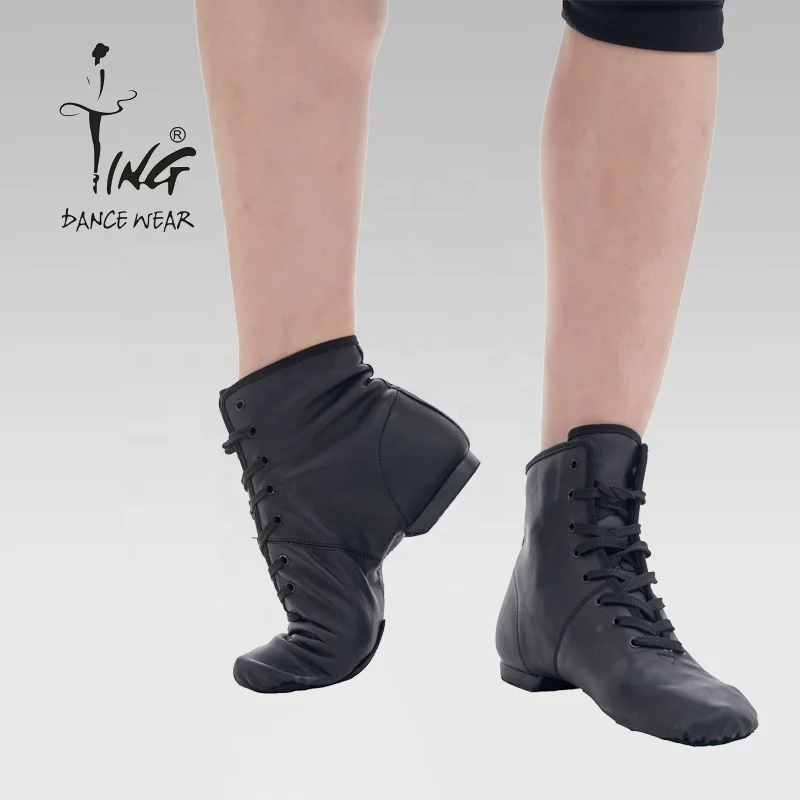 

adult leather jazz dance shoes jazz boots, Black