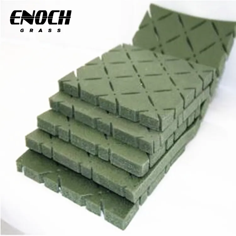 

ENOCH artificial grass rubber floor shock pad for synthetic turf ground, Black,green