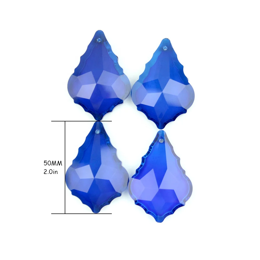 

dark blue maple leaf shape crystal chandelier pendants also can for crystal curtain door parts decoration, Dark sapphire