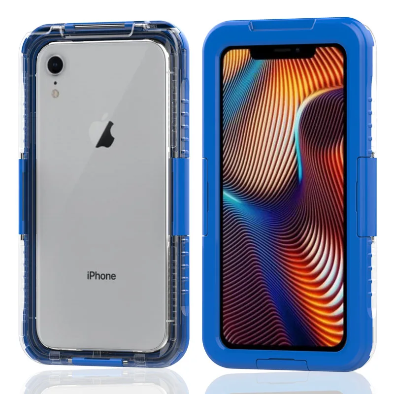 

IP68 waterproof phone case for iphone XR outdoor rugged phone case for swimming diving sailing hiking 2018 new arrival, Black;blue;pink;white