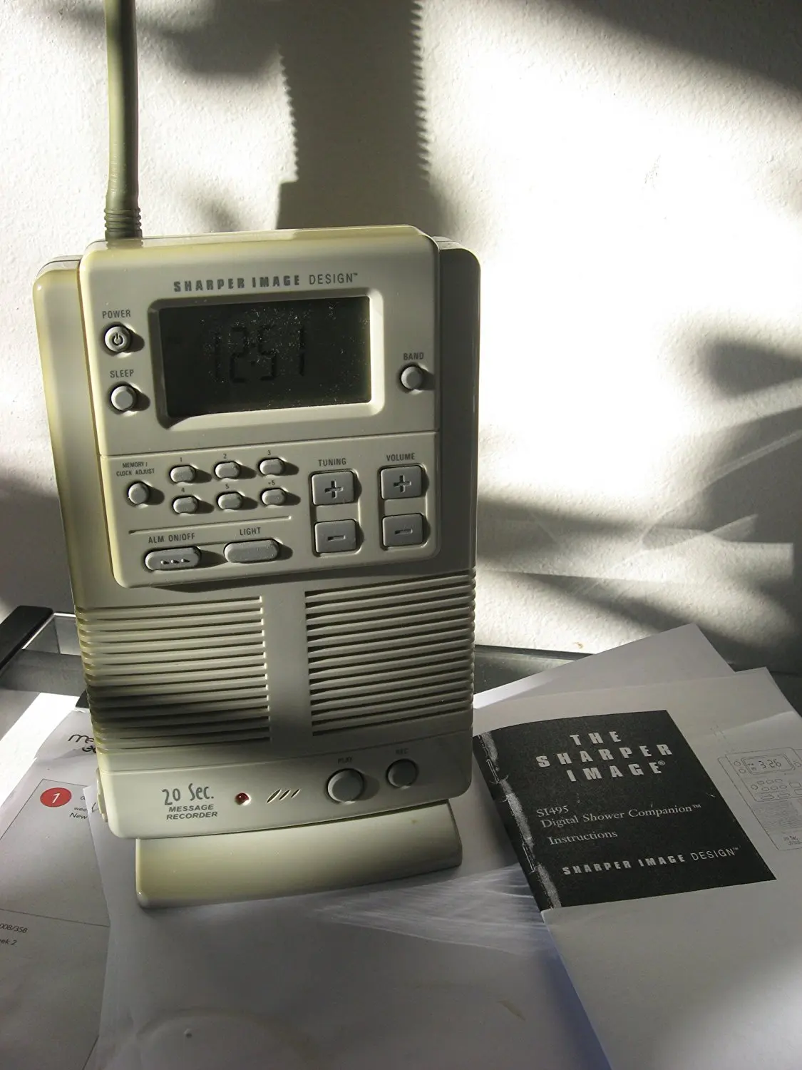 sharper image bluetooth shower radio