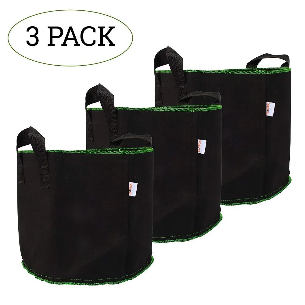 Wholesale 10 Gallon Black Felt Planting Grow Bags Growing Bag For