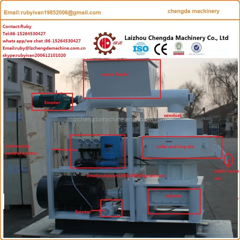 Mkl400 37 Ring Die 8mm Die Full Automatic Lubricating System Wood