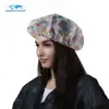 Disposable printing shower cap/hair roller and hair net