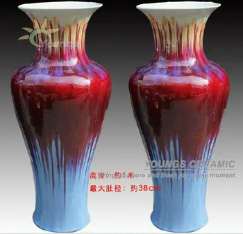 Large China Red Porcelain Floor Vase For Indoor Home Decorr Home