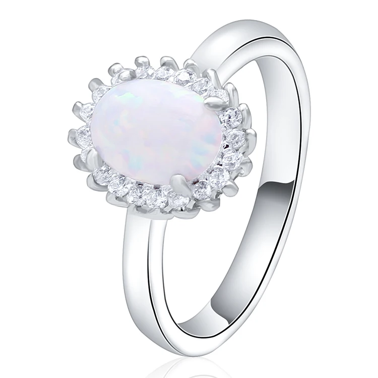 

POLIVA Rings Jewelry Moroccan Fashion Plating Pure Women Gift Gemstone Rings Gold 925 Sterling Silver Opal Crystal Engagement