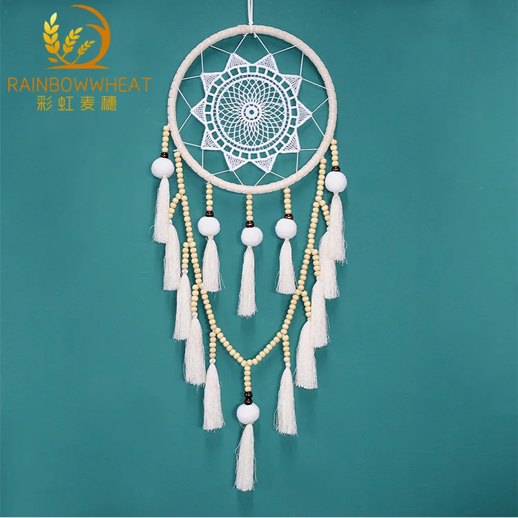 

Chinese Supplies Dream Catcher tassel decoration Handcrafts White Dreamcatcher, Pink;customization