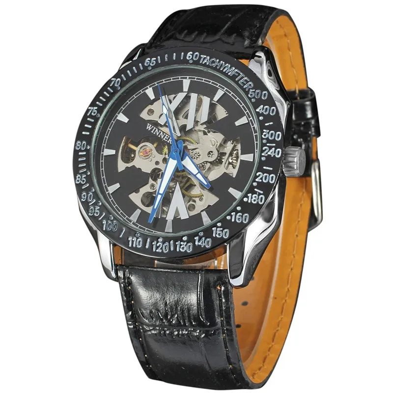 

WINNER 180 2016 Vintage Unique Mens Name Origin Brand Wholesale Leather Strap Mechanical T-winner Watches For Boys, N/a