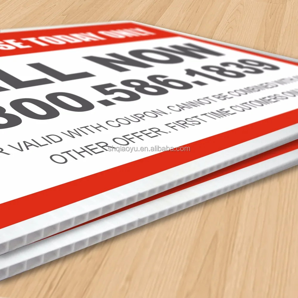 
Factory Price Wholesale Custom Logo Printed 4x8 Coroplast Sheet Sign For Yard 