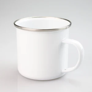 Steel Printed Custom Logo Printing Sublimation Enamel Metal Camp Mug
