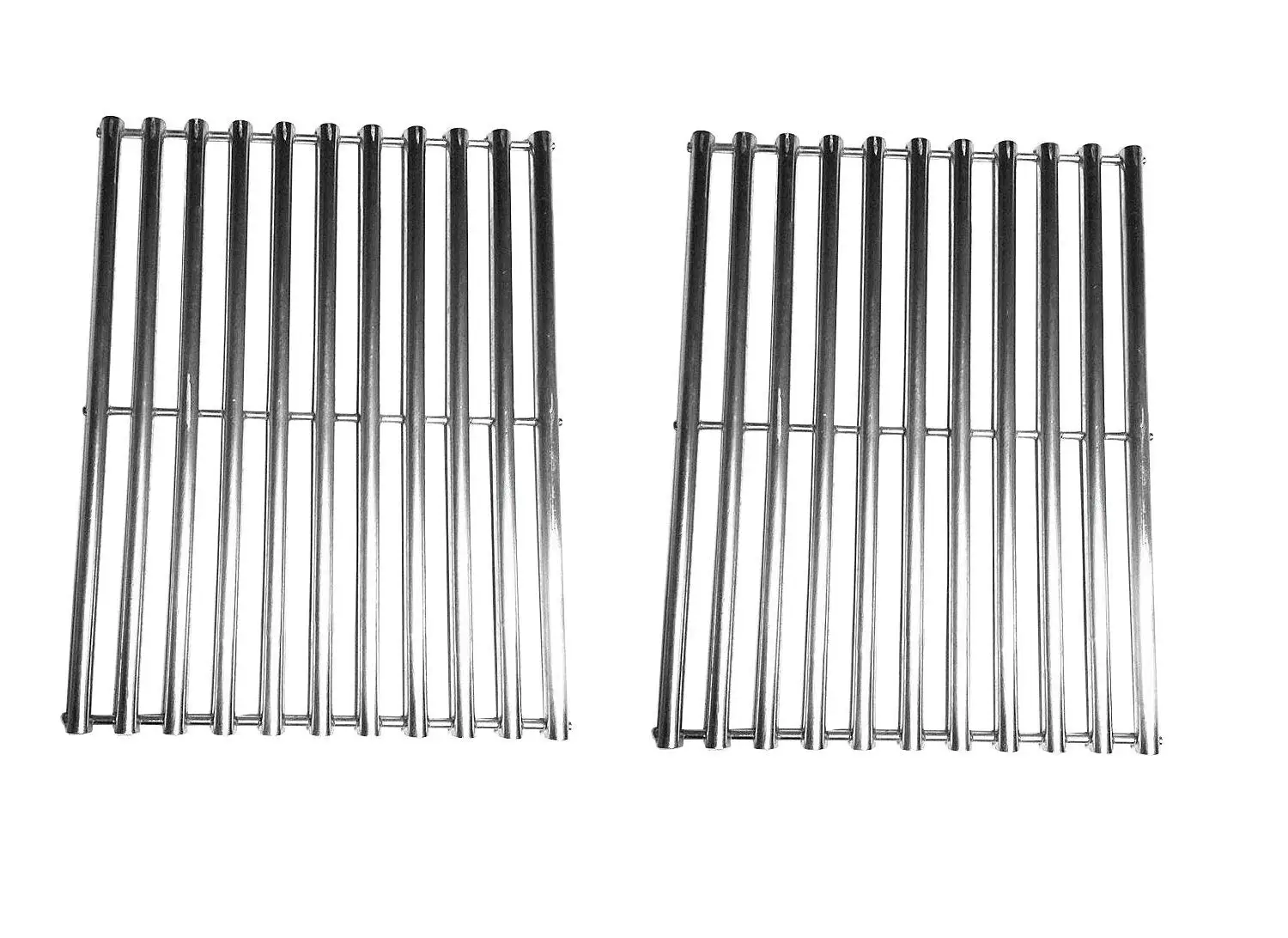 Zljoint Stainless Steel Cladding Rod Cooking Grates/Cooking Grid Replacement Fit Brinkmann, Grill Master, Nexgrill and Uniflame Gas Grills and Others, Set of 2