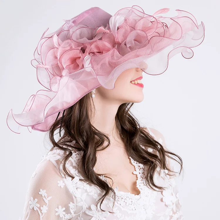 ladies hats with feathers