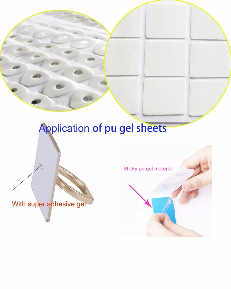 Black Sticky Washable Silicone Material Thin Pu Gel Sheets In Roll