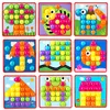 Children's button assemble large mushroom nail puzzle enlightenment parent-child interactive creative toys
