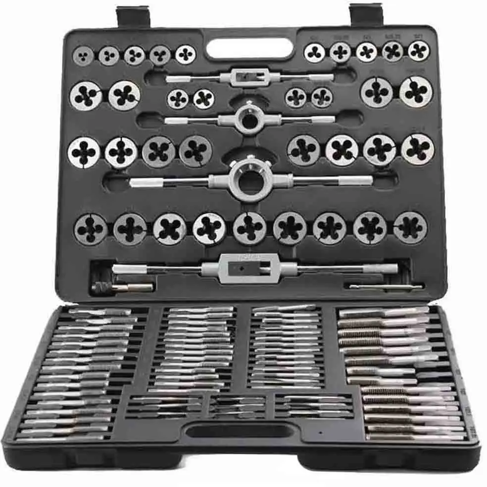 110 Pcs Tap And Die Set Pro Tungsten Steel Tap And Die Thread Cutting