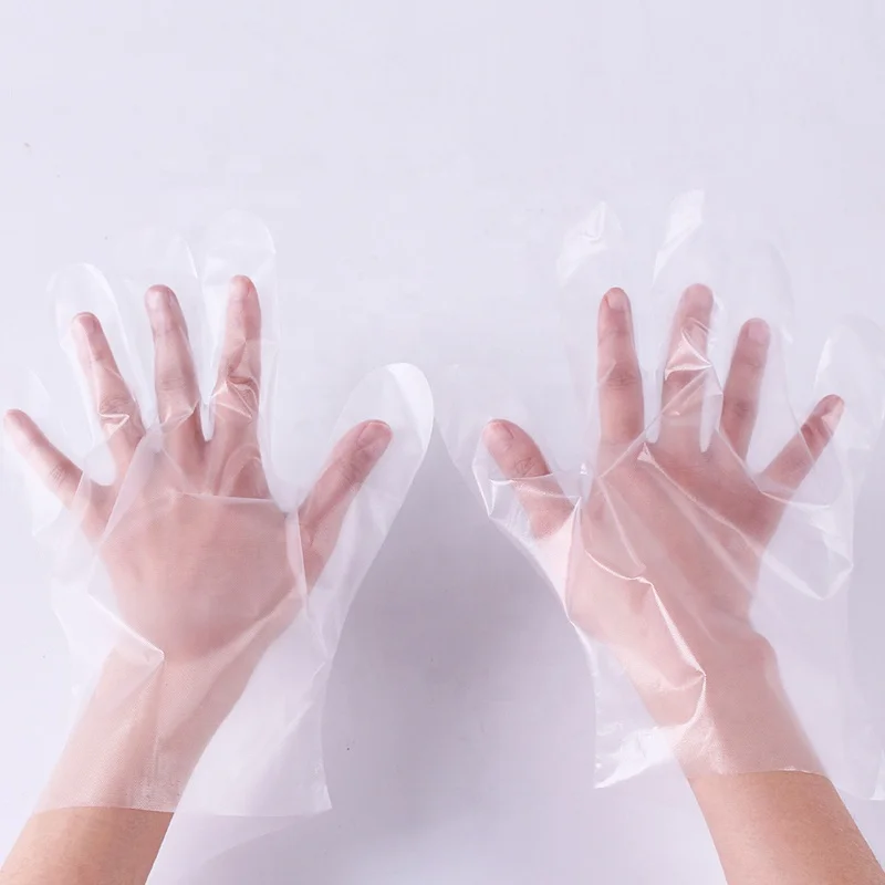 

Eco-friendly 100% CPE Virgin Material Transparent Food Disposable Glove