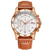 

OCHSTIN 068A Leather Strap Water Resistant Watch For Men Top Brand Luxury Chronograph Men Wrist Watch