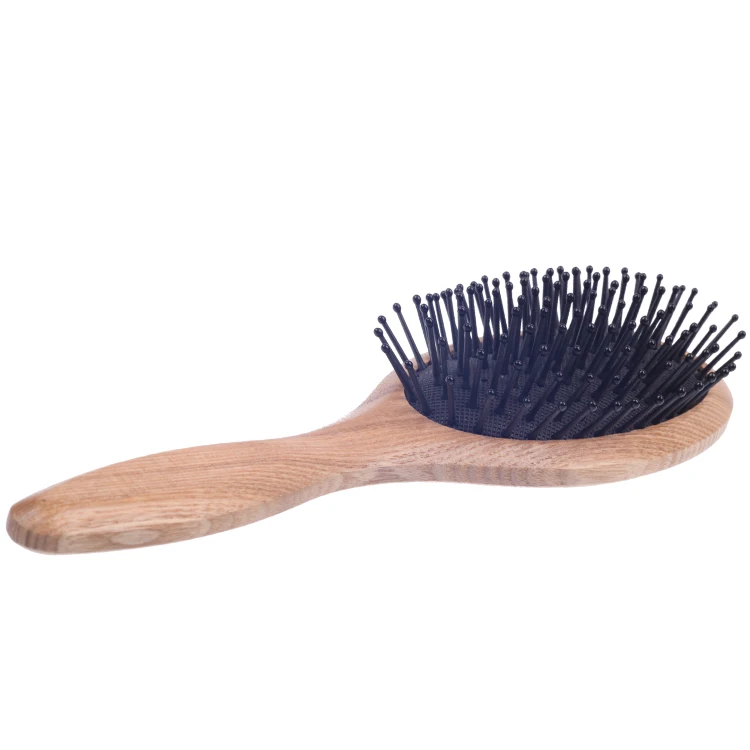 EUREKA DS9325 Paddle Cushion Wooden Hair Brush for All Hair Types Ball-Tip Nylon Pins Hairbrush