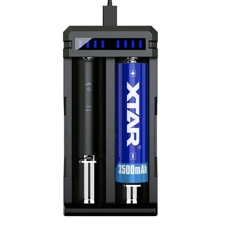 

NEW model QC3.0 XTAR SC2 3A cost-effective 2 slots fast charger for 21700 and 18650 battery