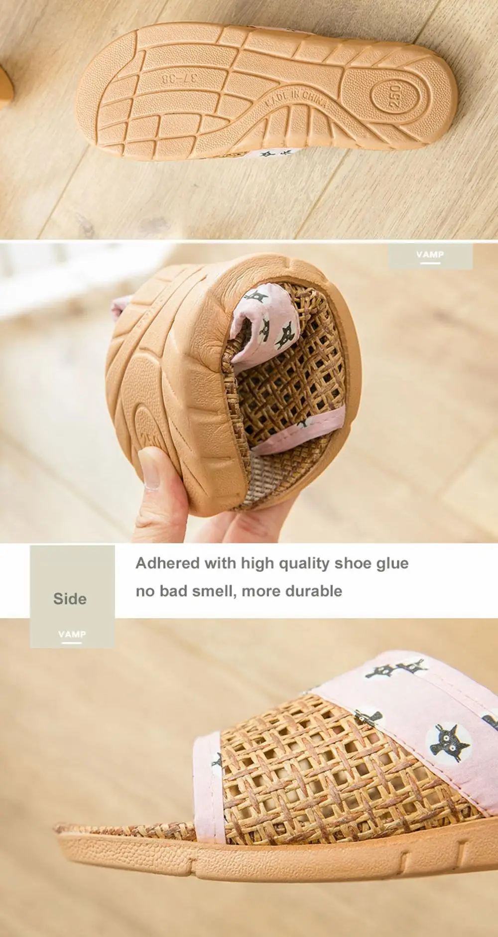 House Daily Use Indoor Ladies Bamboo Slippers Buy Natural Fiber