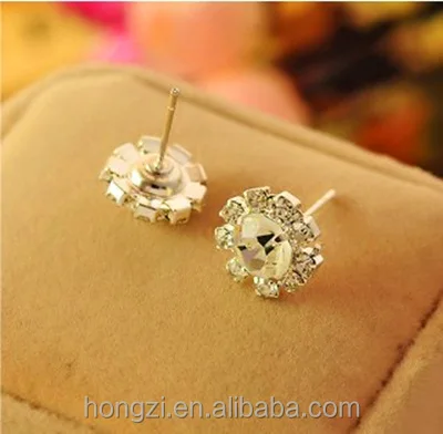 

2022 European and American solar flowers zircon earrings with fashion crystal earrings