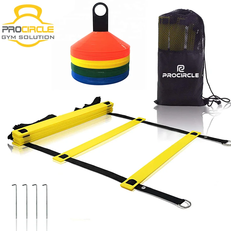 

Football & Soccer Quick Flat Rung Speed Agility Ladder With Carry Bag Training Equipment, Customize color