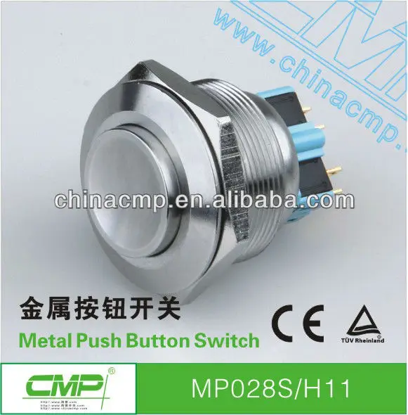cmp28ミリメートル金属ステンレス鋼電力プッシュボタンスイッチ、 電気スイッチ-押しボタンスイッチ問屋・仕入れ・卸・卸売り
