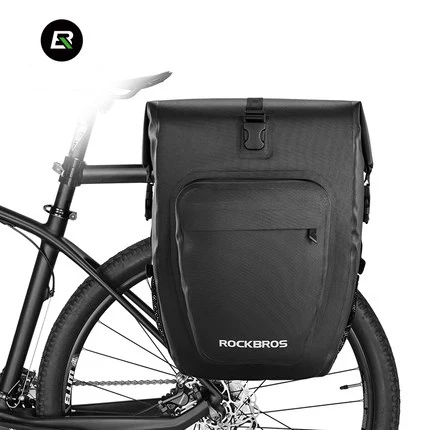 

ROCKBROS Wholesale OEM logo Waterproof Cycling Traveling Bicycle Rear Bike Back Rack Saddle Pannier Bag, Black,yellow, black gold