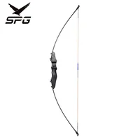 

SPG Archery hunting practice 30 LBS takedown black fiberglass bow wooden Draw Straight Recurve Bow on sale