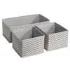 Set of 3 Fabric Closet/Dresser Drawer Storage Organizer