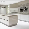 Australian modern glossy white flat pack kitchen furniture set
