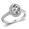 2018 Wholesale 4A+ cubic zirconia engagement wedding 925 silver ring