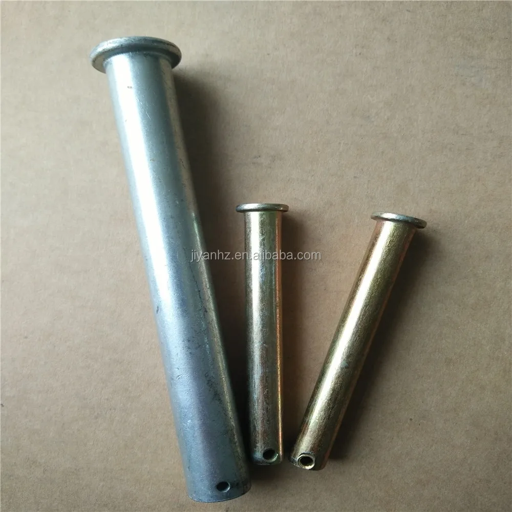 Hardened Straight Flat Head Dowel Pin Brass Solid Steel Rivet Pin With