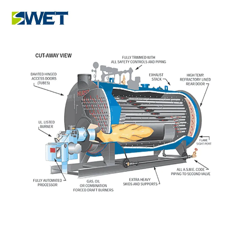 China horizontal condensing oil  gas burning hot water boiler with high quality