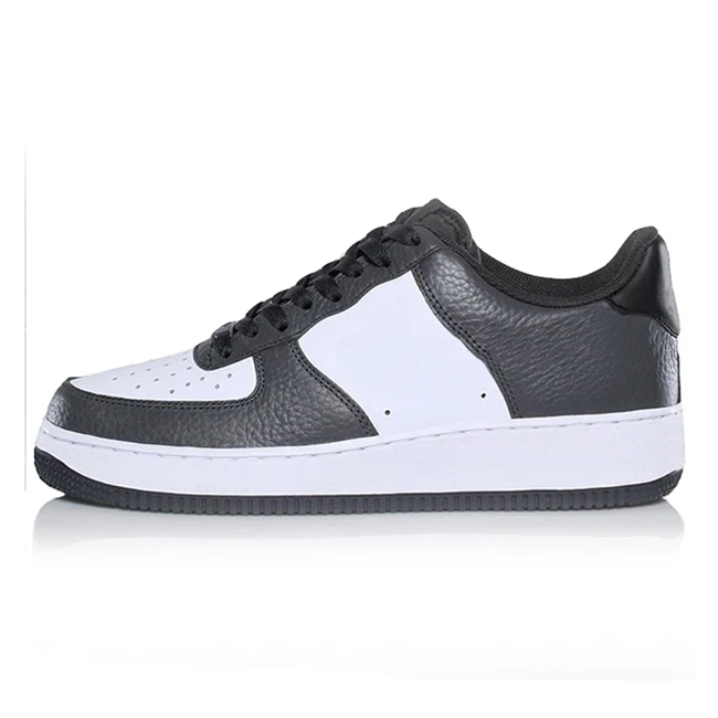 

Wholesale Mens and Womens Skate Sneakers Low Cut Air cushion Running Shoes Force Genuine leather One Color Top Quality, Multicolor