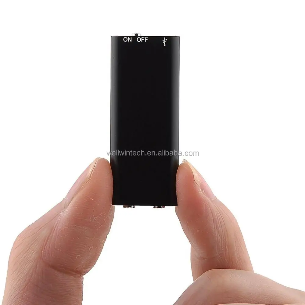 

Digital Voice Recorder 8GB USB Flash Drive - Multifunctional Rechargeable Mini Audio Recording Device with MP3 Player, Black