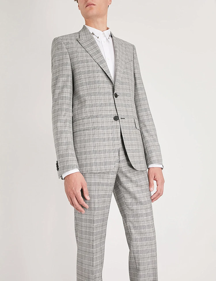 2018 Classic Slim Fit Grey Dress Grooms Prom 3 Piece Suit For Men - Buy ...