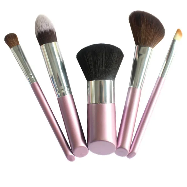 

Mini travel 5pcs makeup brush set, free sample, Customized