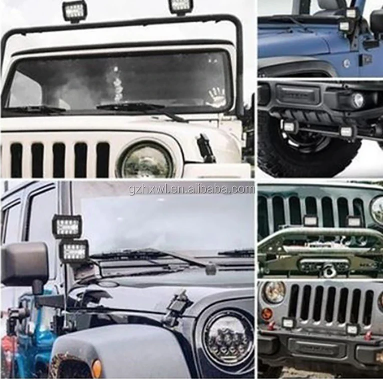 4 inch LED Work Light Bar 60W Flood Spot Combo Beam 12V 24V Off Road 4WD ATV UTV UAZ UTE Motorbike Boat