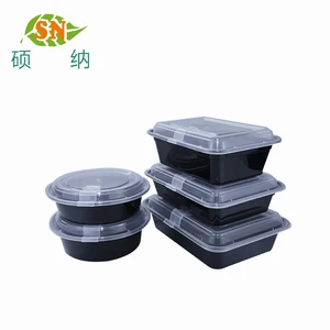Image of Disposable catering plastic food container lunch box