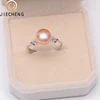 Freshwater pearl ring setting pearl moti ring design for women