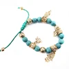 Fashion charm Bohemian Elephant angle wring love bracelets pendants turquoise bracelets