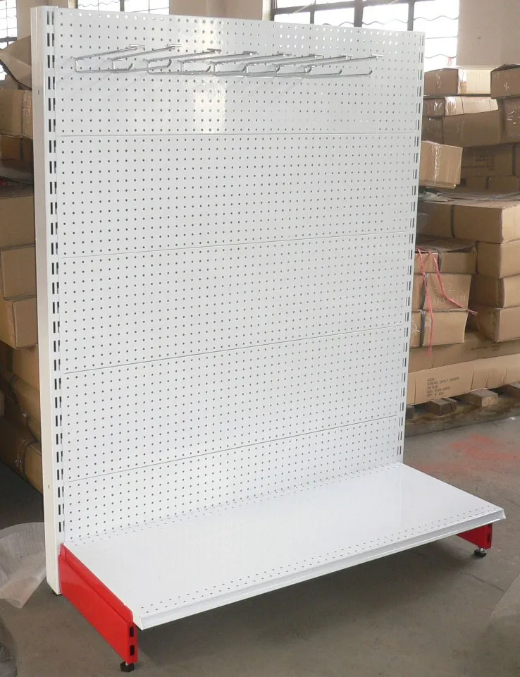 Supermarket Metal Shelving Of Heavy Duty Capacity With Perforated Back